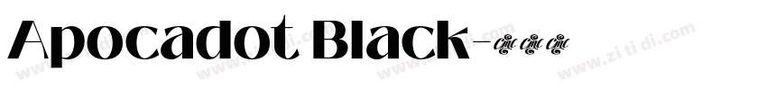 Apocadot Black字体转换